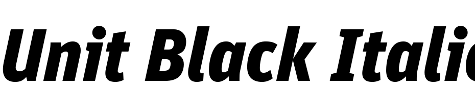 Unit Black Italic Font Download Free